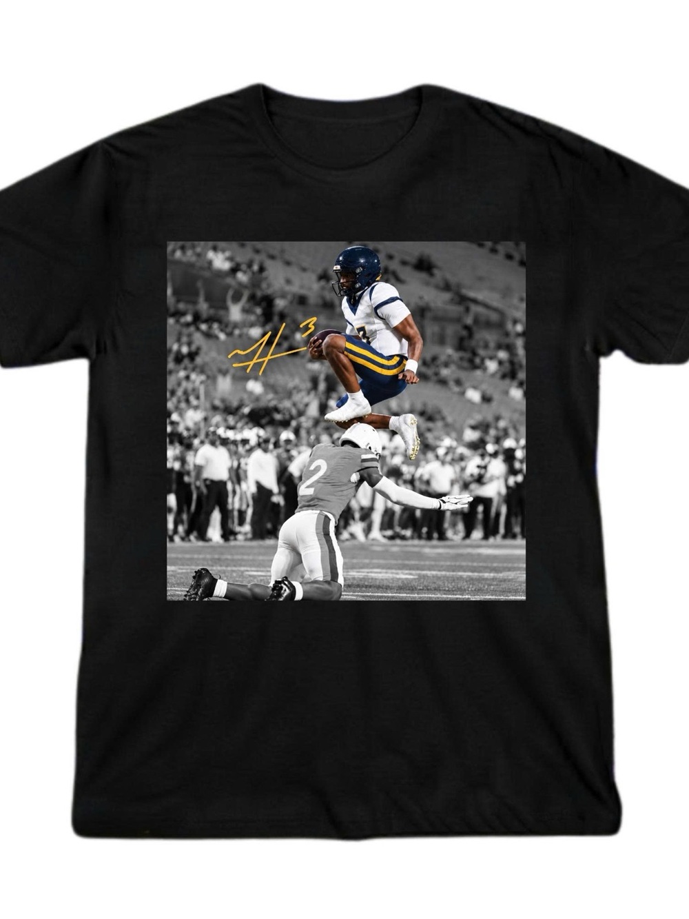 Gildan Black Michael Hawkins Jr Of West Virginia Football Shirt